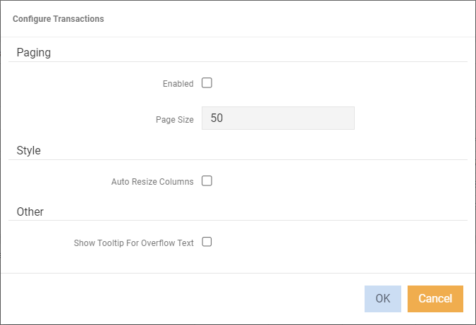 transaction configure